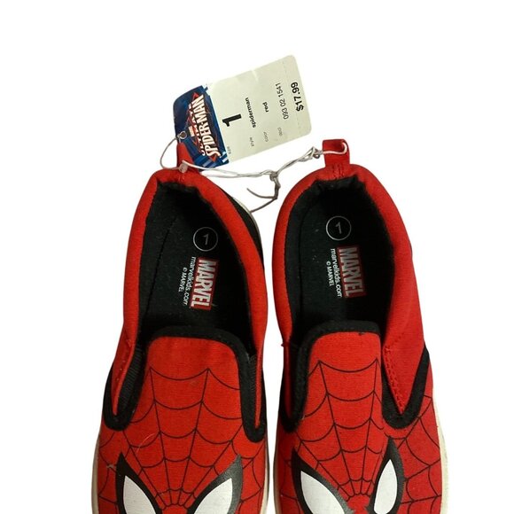 Marvel Spider-Man Slip-On Shoes Youth Size 1 –New With Tags– Kids Casual Sneaker - Picture 6 of 6